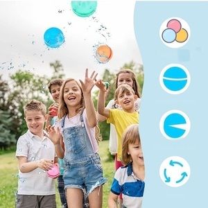 Reusable Water Balloons Eco Friendly Mess Free Set Of 6